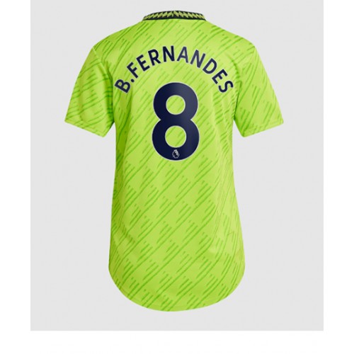 Fotbalové Dres Manchester United Bruno Fernandes #8 Dámské Alternativní 2022-23 Krátký Rukáv